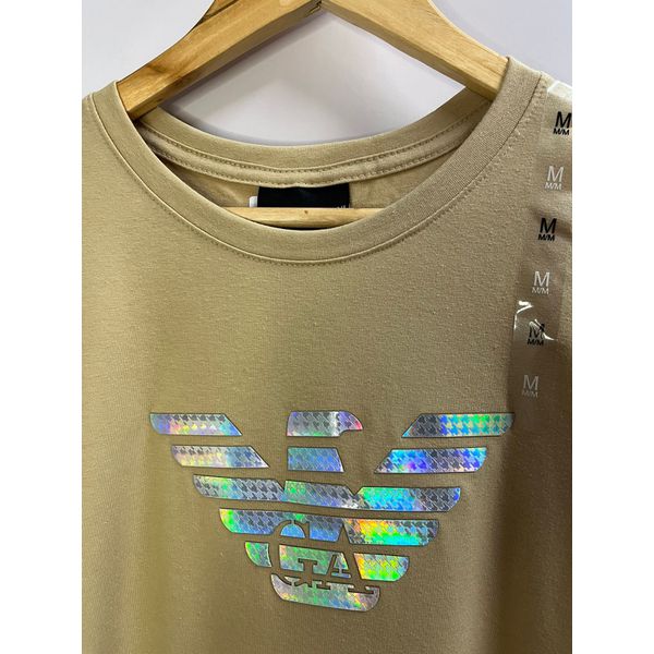 Camiseta Cotton Egípcio Arm Estampada - Bege