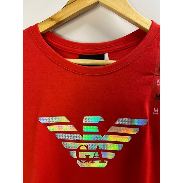 Camiseta Cotton Egípcio Arm Estampada - Vermelho