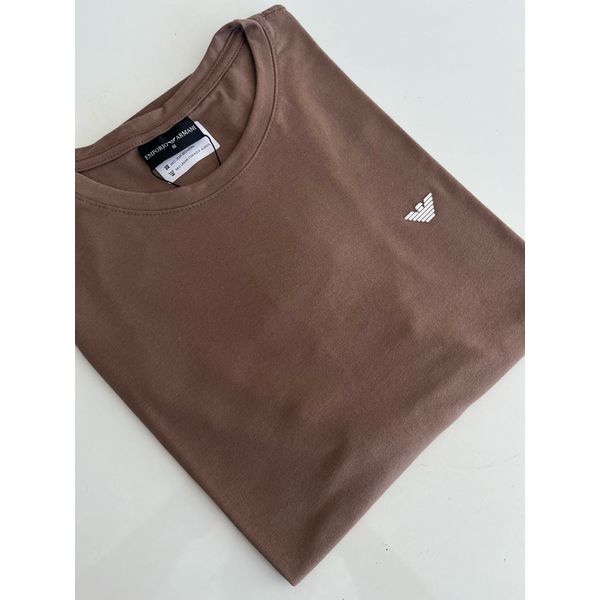 Camiseta Cotton Egípcio Arm Básica - Marrom