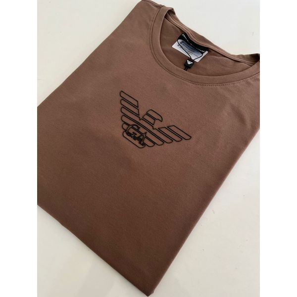 Camiseta Cotton Egípcio Arm Básica - Marrom