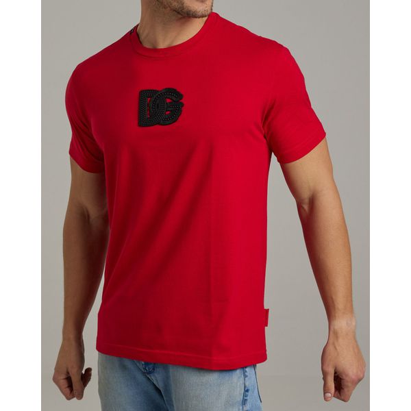 Camiseta Algodão Egípcio DG Estampada - Vermelho