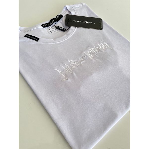 Camiseta Cotton Egípcio DG Estampada - Branco