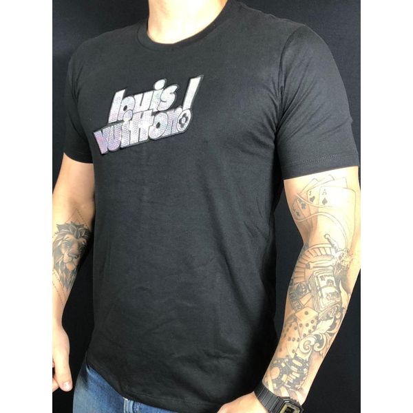 Camiseta Importada LV Estampada - Preto 