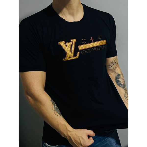 Camiseta Importada LV Estampada - Preto