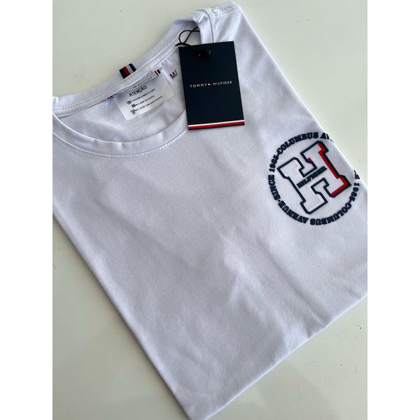 Camiseta Cotton Egípcio TH Estampada - Branco
