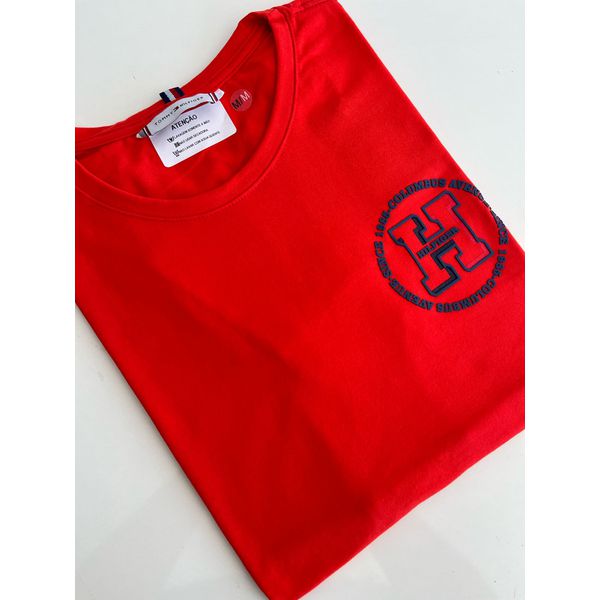 Camiseta Cotton Egípcio TH Estampada - Vermelho