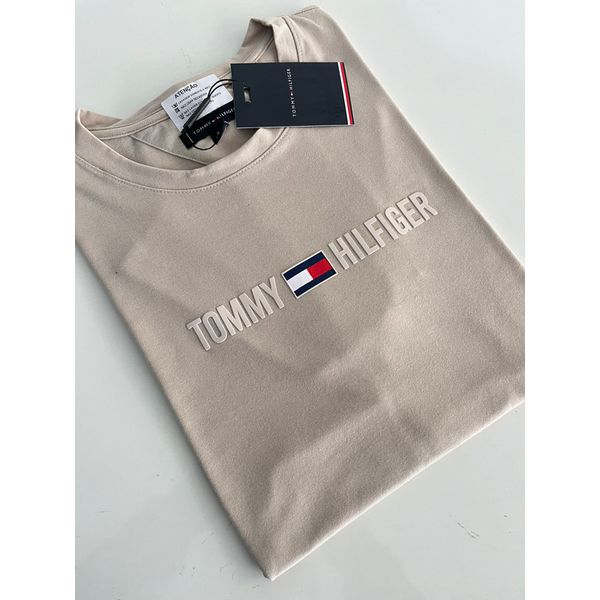 Camiseta Cotton Egípcio TH Estampada - Bege
