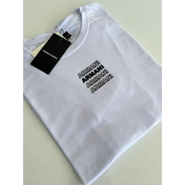 Camiseta Cotton Egípcio Arm Básica - branco