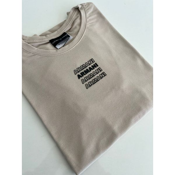 Camiseta Cotton Egípcio Arm Básica - Bege