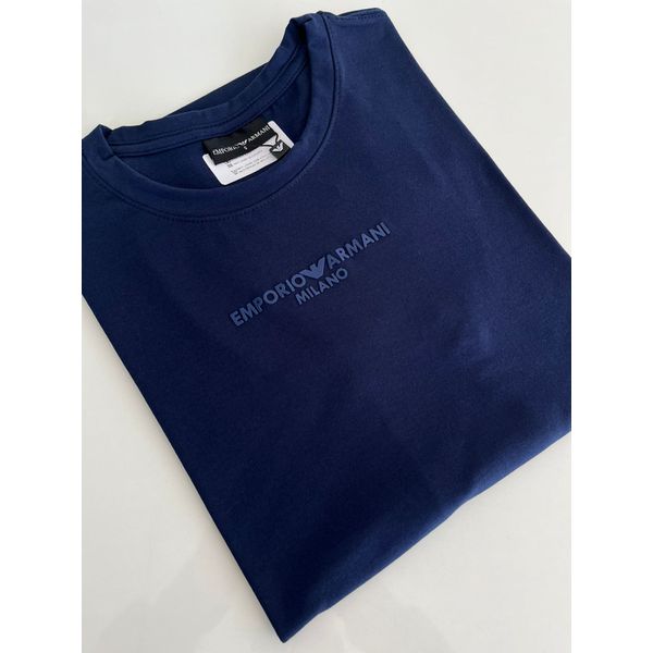 Camiseta Cotton Egípcio Arm Básica - Azul marinho