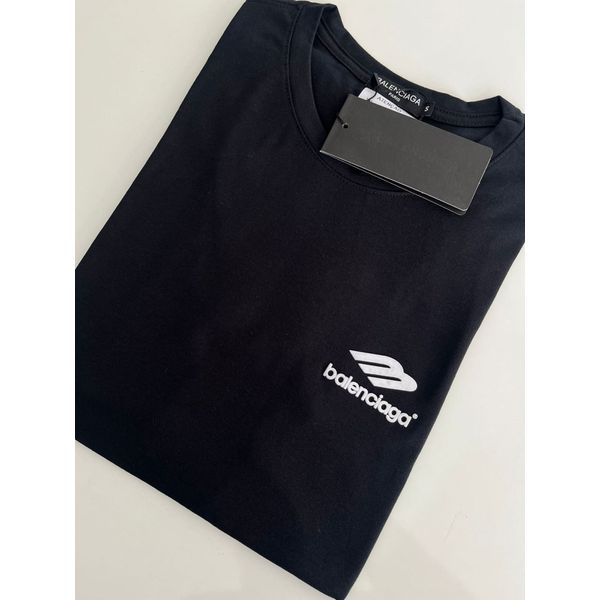 Camiseta Cotton Egipcio Bcg - Preto com branco 