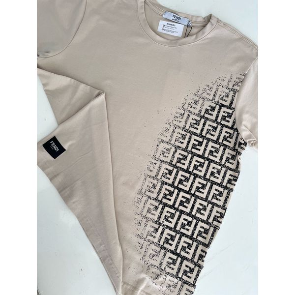 Camiseta Cotton Egípcio FND Estampada - Bege
