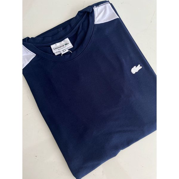 Camiseta Cotton Egípcio LCT - Azul Marinho jacaré branco 