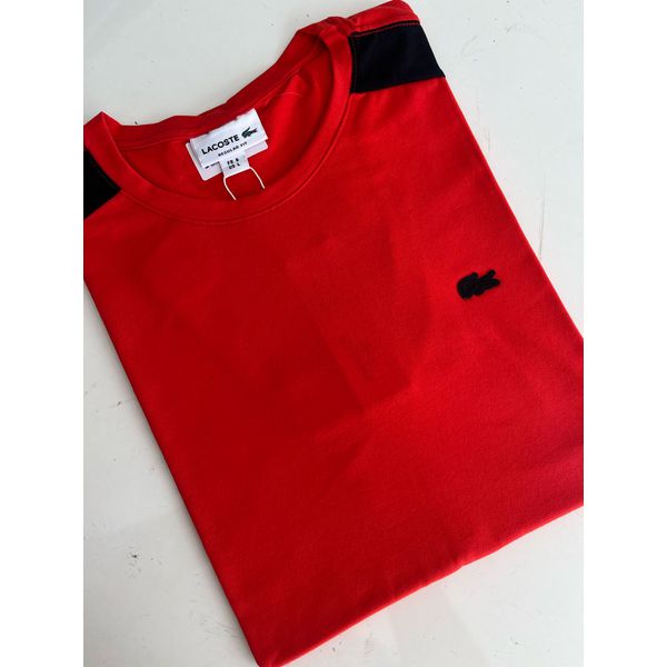 Camiseta Cotton Egípcio LCT - Vermelho jacaré preto