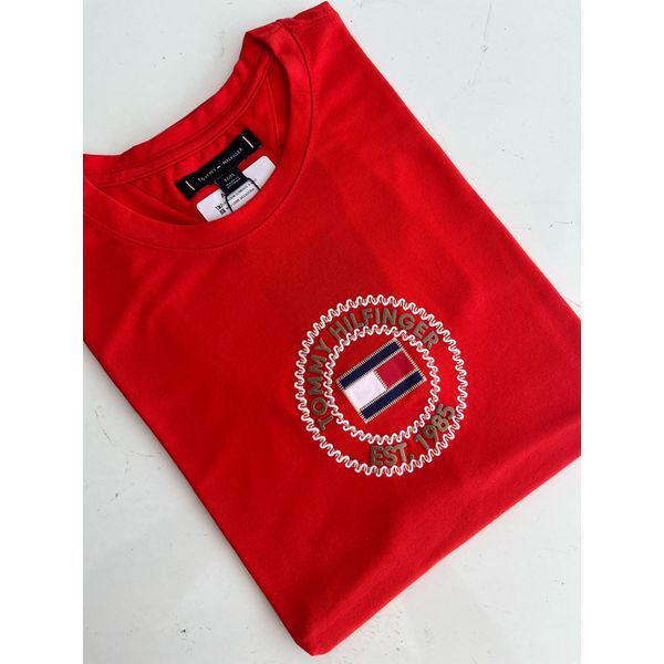 Camiseta Cotton Egípcio TH Estampada - Vermelho