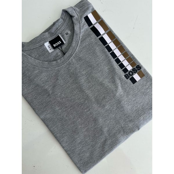 Camiseta Cotton Egípcio HB Estampada - Cinza Mescla