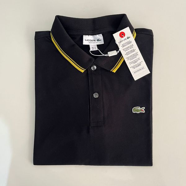 Gola Polo Premium Lct - Preto com Amarelo