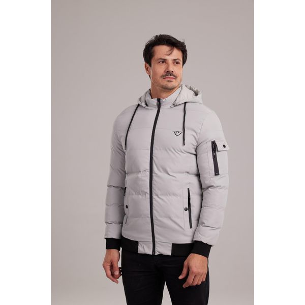 Jaqueta Arm Puffer - Cinza