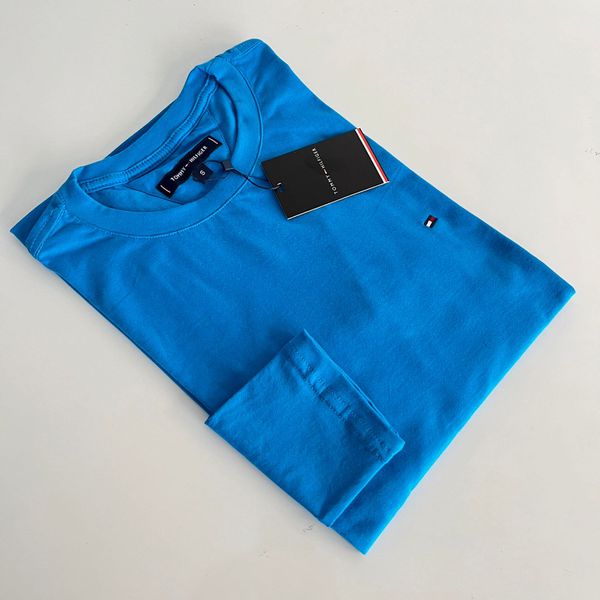 Camiseta Manga Longa TH - Azul Royal claro