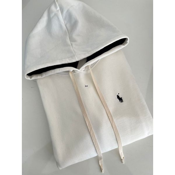 Moletom C/ Capuz PLUS SIZE RL - Off White