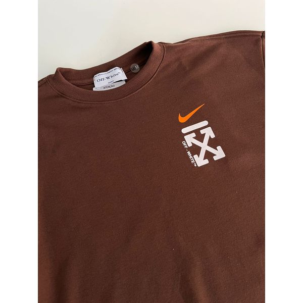Camiseta Over NK OFF - Marrom