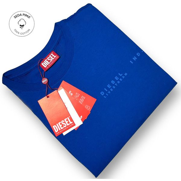 Camiseta SEDA PIMA DSL Básica - Azul Bic