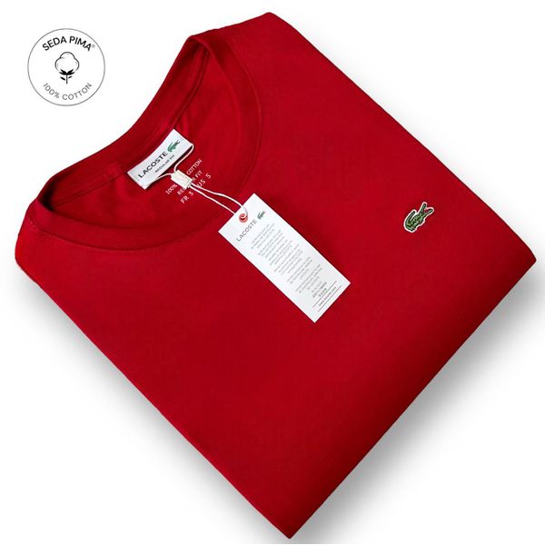 Camiseta SEDA PIMA LCT Básica - Vermelho 