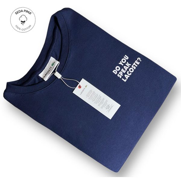 Camiseta SEDA PIMA LCT - Azul Marinho