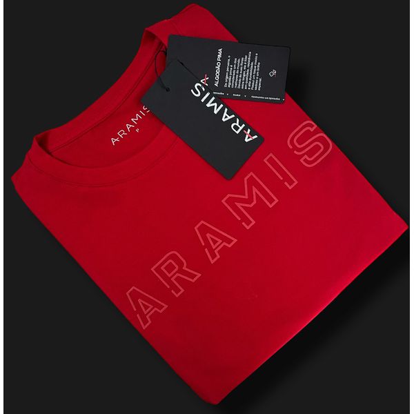 Camiseta SEDA PIMA ARA Básica - Vermelho