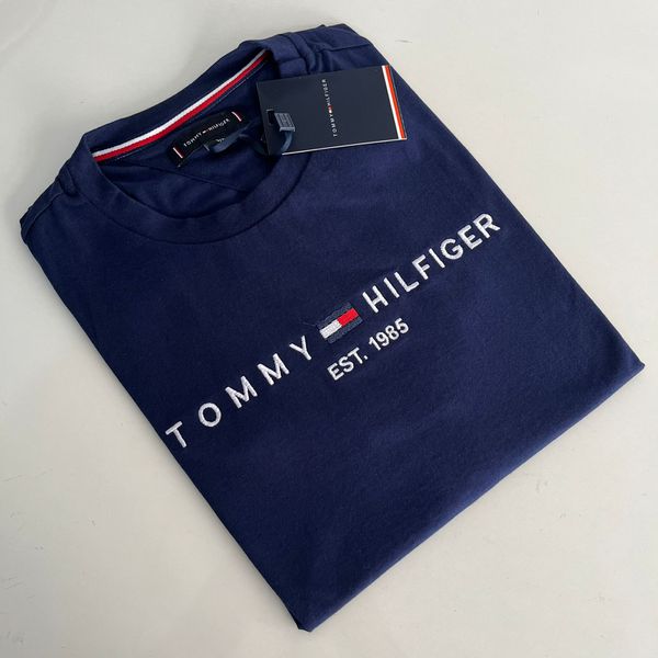 Camiseta SEDA PIMA TH - Azul marinho