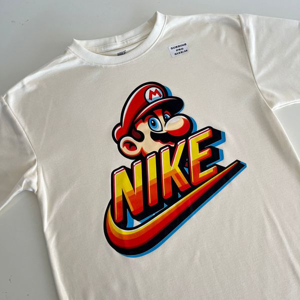 Camiseta Over NK - Off White 