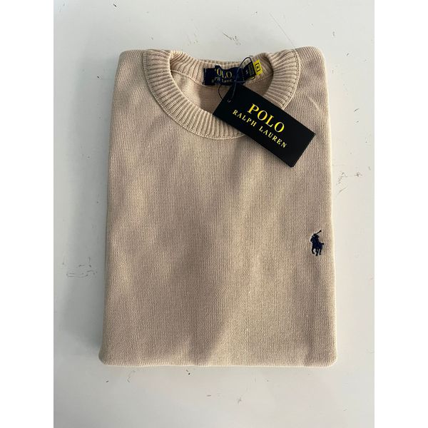 Sueter RL Gola Redonda - Bege 