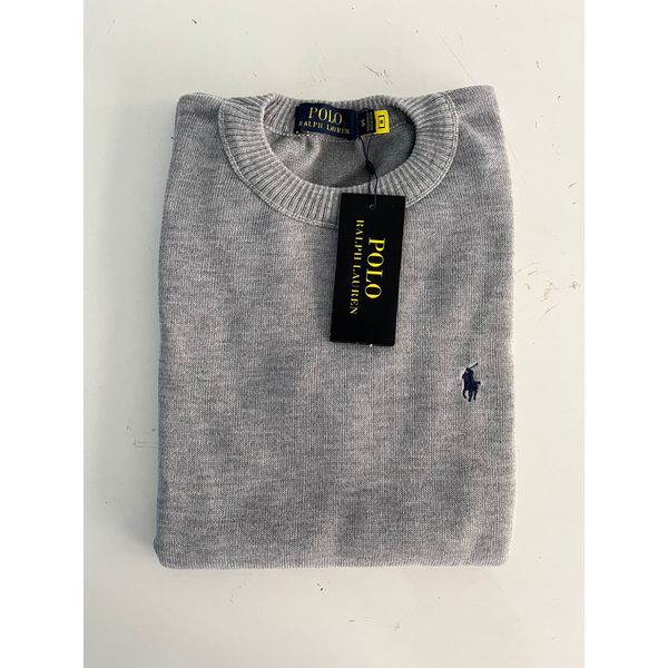 Sueter RL Gola Redonda - Cinza