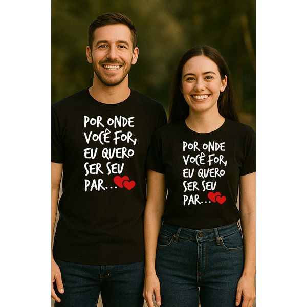 Kit com 2 Camisetas Dia dos Namorados
