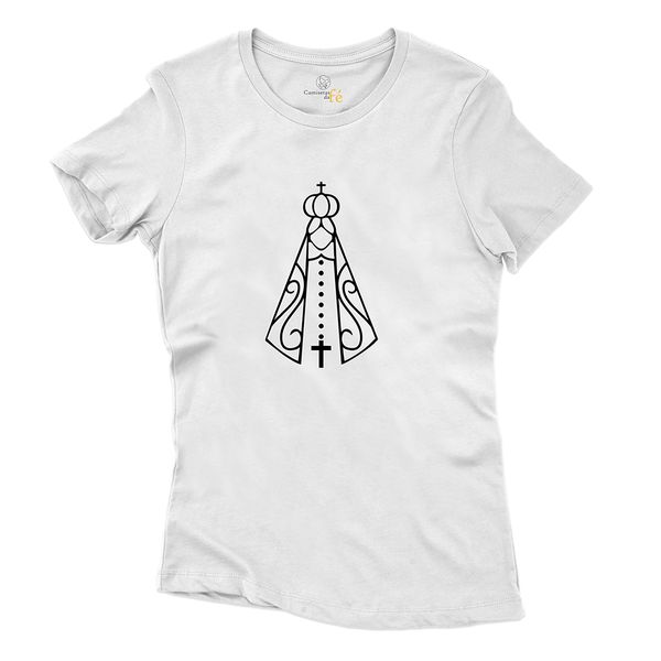 Camiseta Baby Look Branca Nossa Senhora 