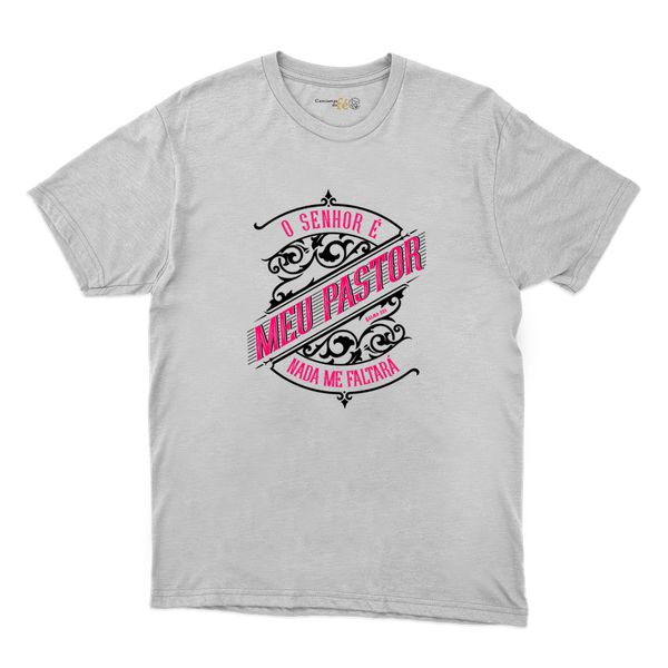 Camiseta Branca - O Senhor é Meu Pastor.