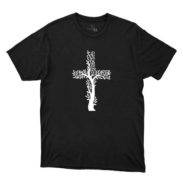 Camiseta Preta - Cruz De Arvore