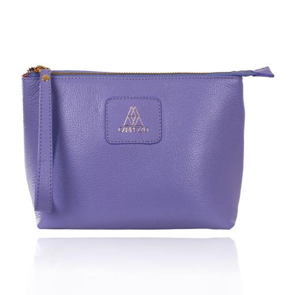 Necessaire Couro Lavanda