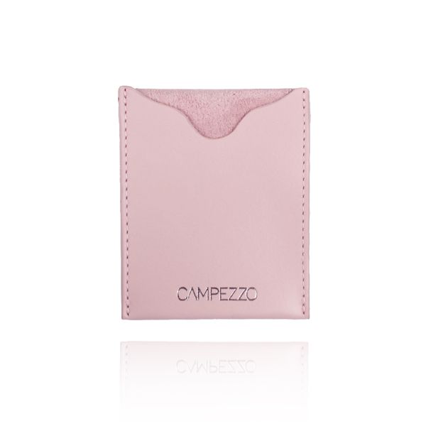 Carteira Slim Couro Rosa Claro