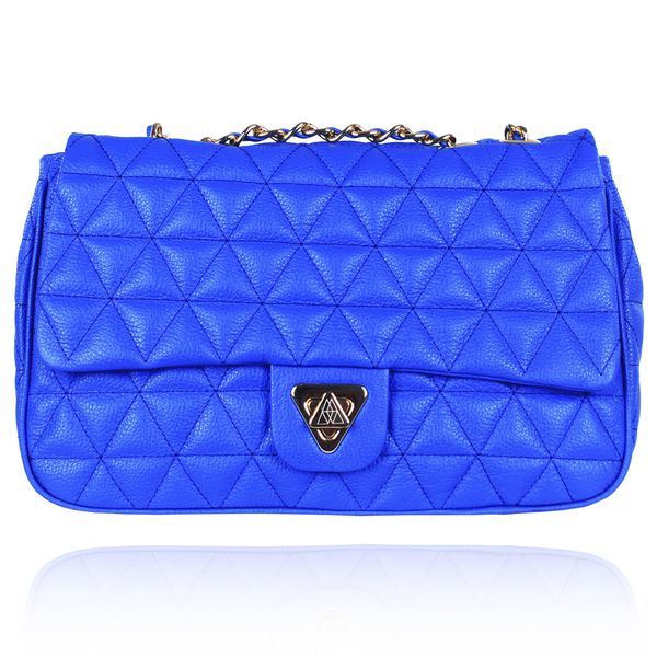 Bolsa Nina Couro Azul Royal