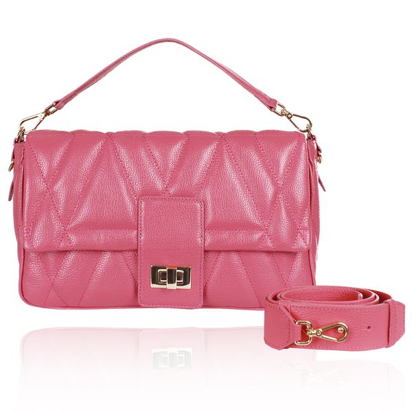 Bolsa Carrie Couro Pink Blush