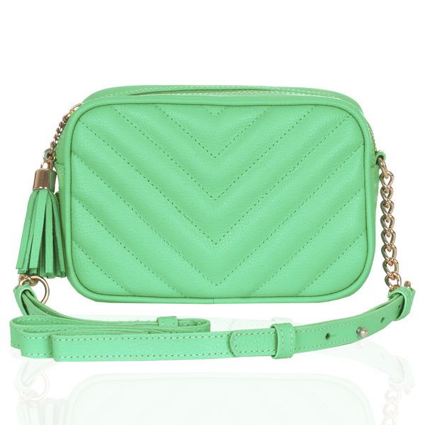 Bolsa Mini Lobby Couro Aqua Green