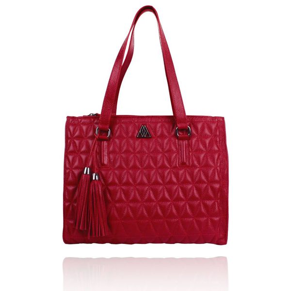 Bolsa Moma Couro Vermelho