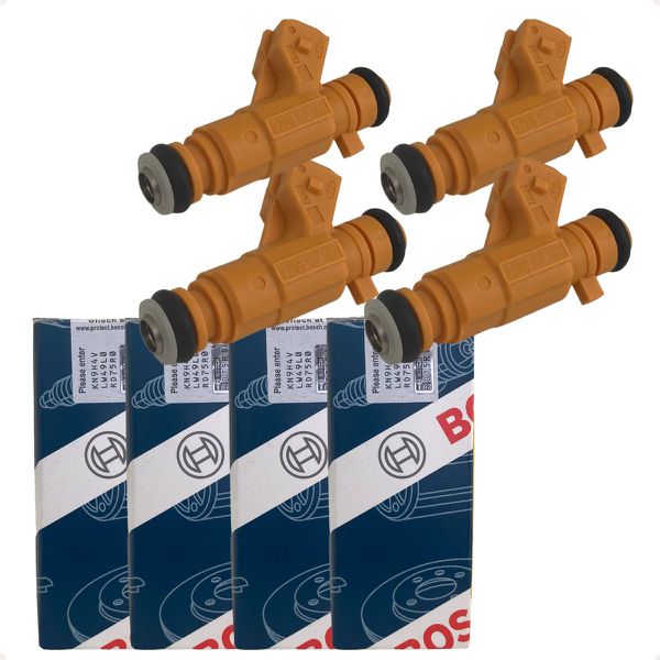 Jogo Bico Injetor Combustível Ecosport New Fiesta Focus Ka 1.5 1.6 16v Sigma Flex Bosch 0280157162