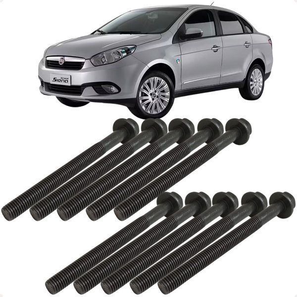 Jogo Parafusos Cabeçote Fiat Motor 1.0 1.3 1.4 8v Evo Fire