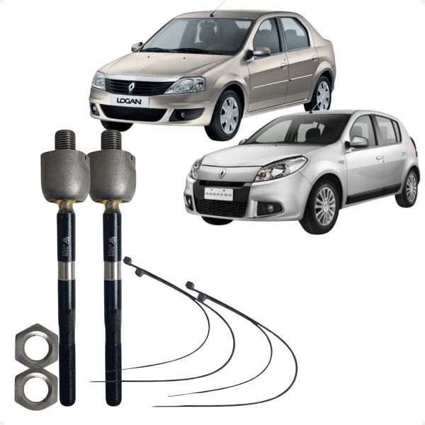 Par Braço Barra Axial Direção Logan Sandero 2007 A 2013 Viemar 680315