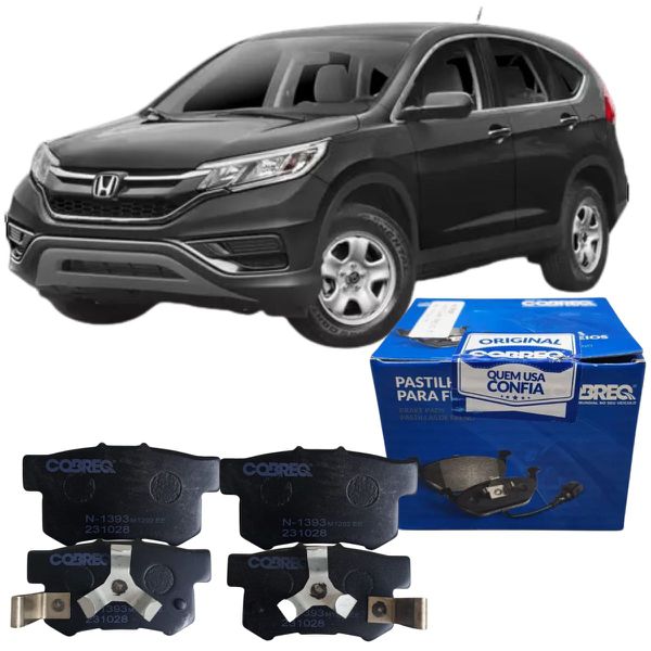 Jogo Pastilhas Freio Traseiro Honda Crv 2.0 16v 2005 A 2016 Cobreq N1393