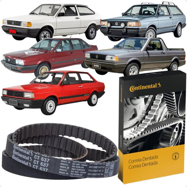 Correia Dentada Gol Parati Passat Santana Saveiro Voyage Escort Ap 1.6 1.8 2.0 8v Até 1995 Contitech CT637