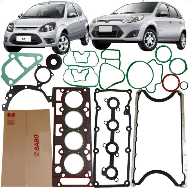 Jogo Junta Motor Completo Fiesta Ka 1.0 8v Zetec Rocam 1999 A 2014 Sabó 80377