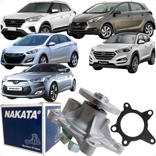 Bomba De Água Creta Hb20 HB20S HB20X I30 Tucson Veloster Cerato Soul 1.6 16v Nakata NKBA17423